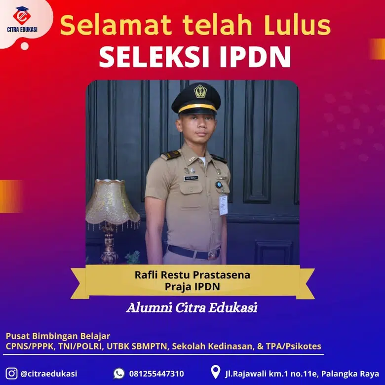 Alumni Citra Edukasi Rafli Restu Prastasena