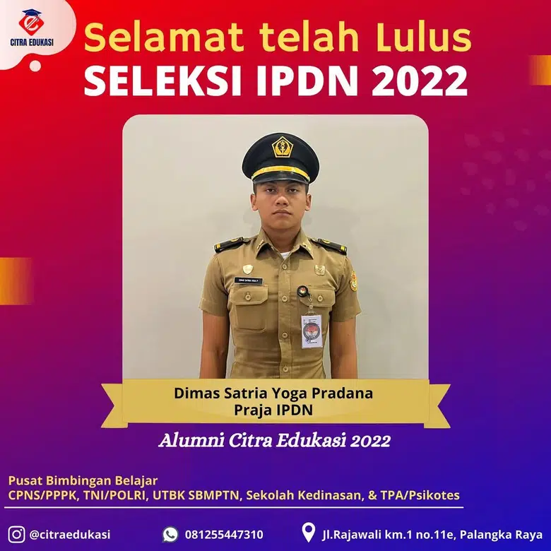Alumni Citra Edukasi Dimas Satria Yoga Pradana