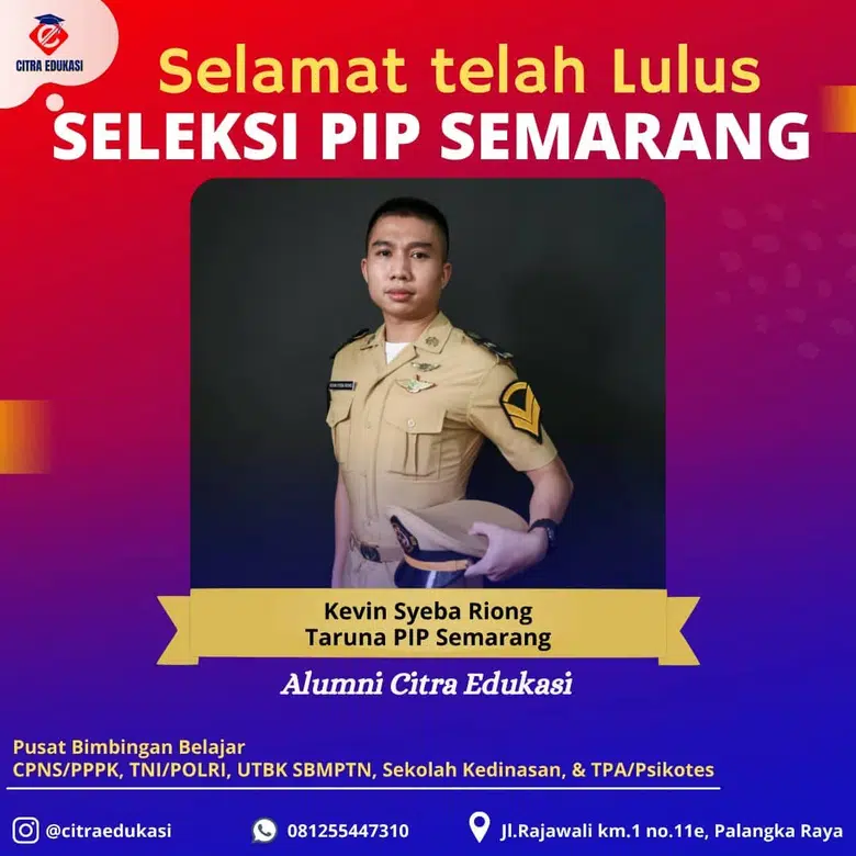 Alumni Citra Edukasi Kevin Syeba Riong - PIP SEMARANG