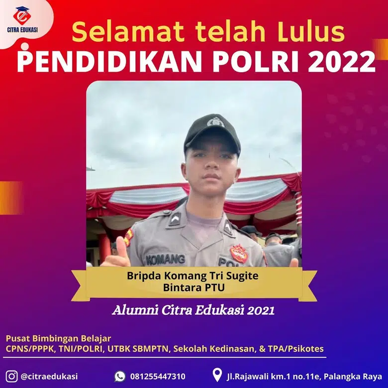 Alumni Citra Edukasi Bripda Komang Tri Sugite