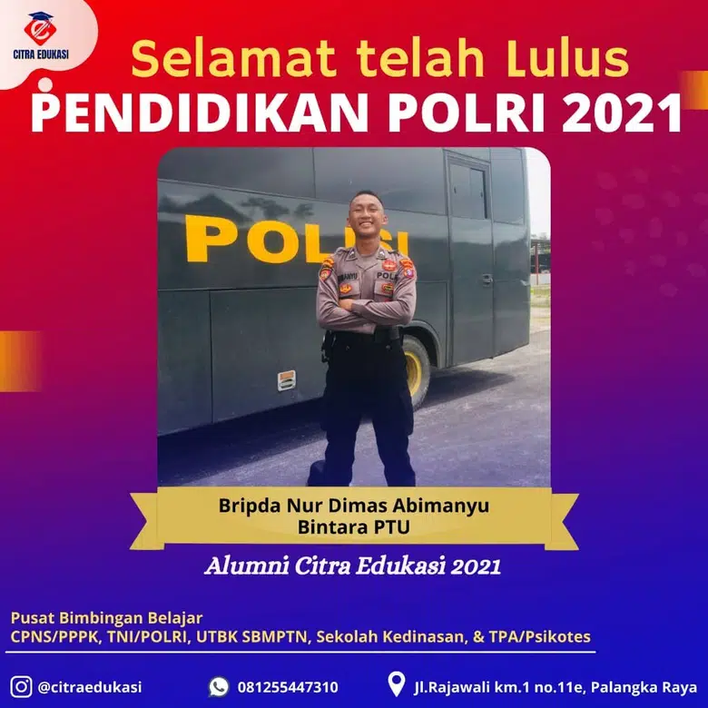 Alumni Citra Edukasi Bripda Nur Dimas Abimanyu