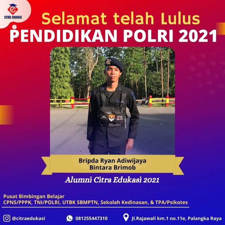 Alumni Citra Edukasi Bripda Ryan Adiwijaya
