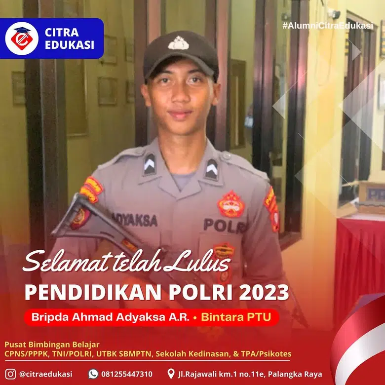 Alumni Citra Edukasi Bripda Ahmad Adyaksa Akbar R.