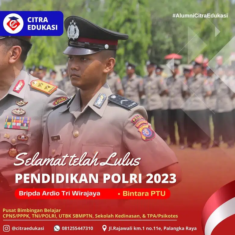 Alumni Citra Edukasi Bripda Ardio Tri Wirajaya