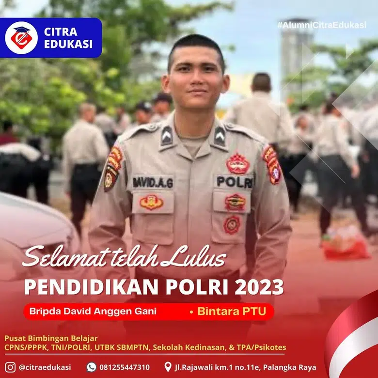 Alumni Citra Edukasi Bripda David Anggen Gani