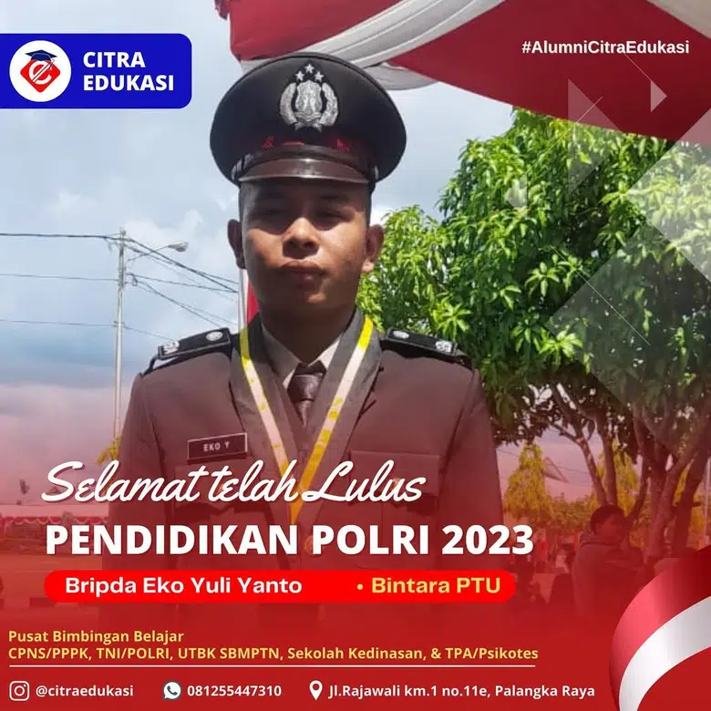 Alumni Citra Edukasi Bripda Eko Yuli Yanto
