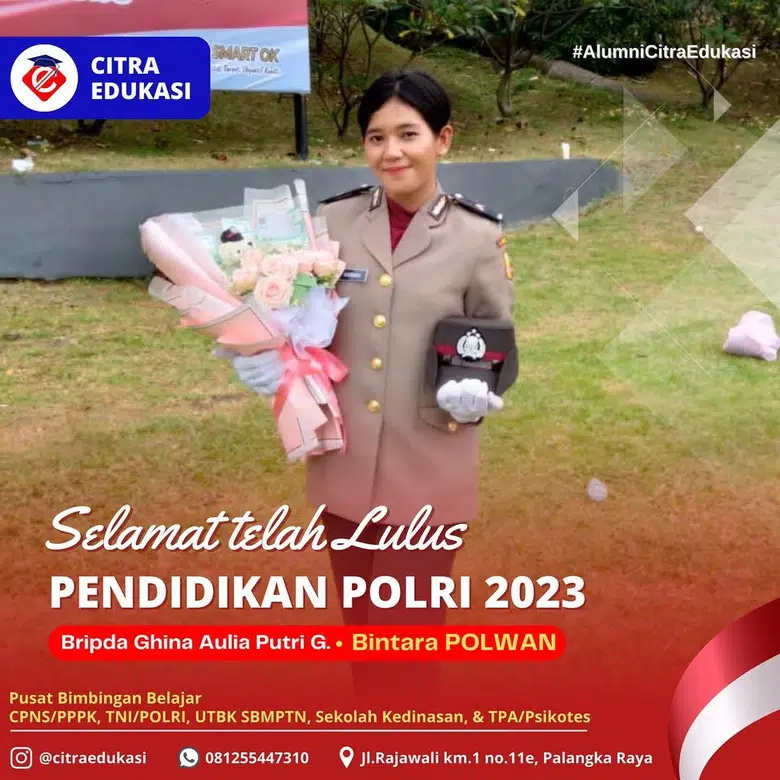 Alumni Citra Edukasi Bripda Ghina Aulia Putri Gurning