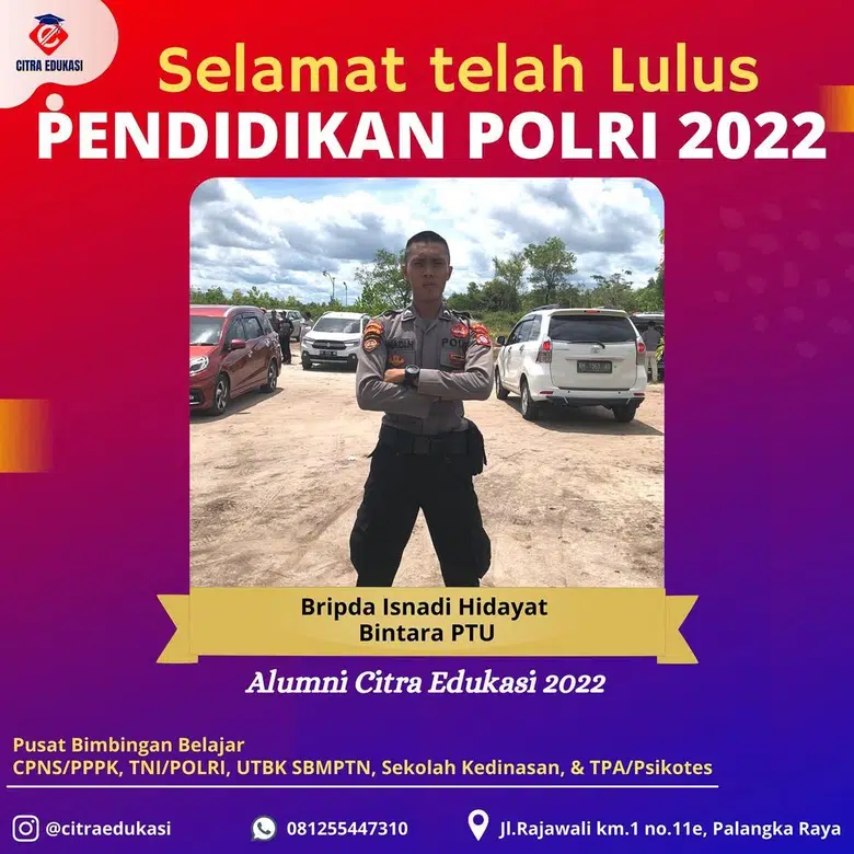 Alumni Citra Edukasi Bripda Isnadi Hidayat