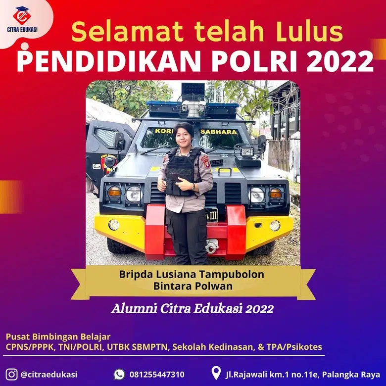 Alumni Citra Edukasi Bripda Lusiana Tampubolon