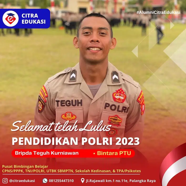 Alumni Citra Edukasi Bripda Teguh Kurniawan