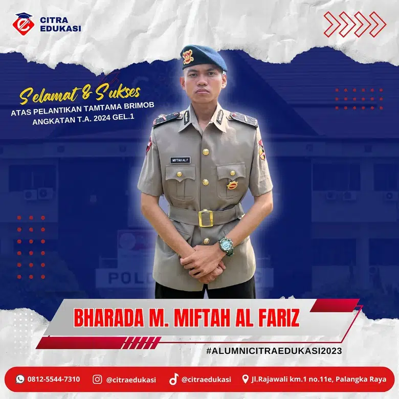 Alumni Citra Edukasi Bharada M. Miftah Al Fariz
