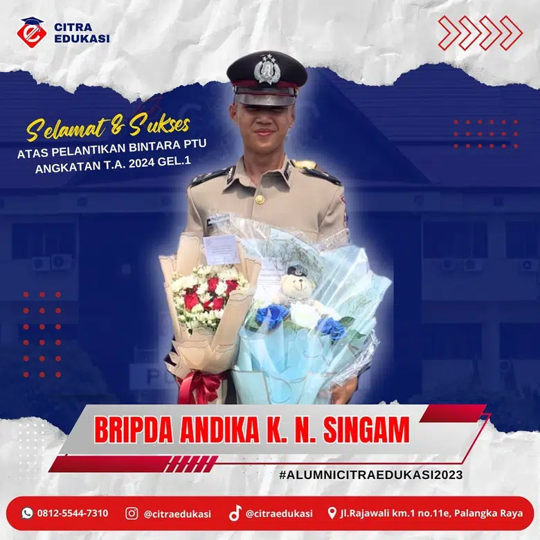 Alumni Citra Edukasi Bripda Andika K. N. Singam