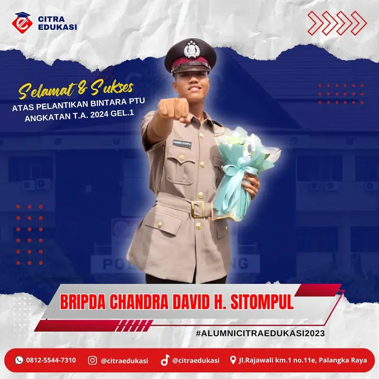 Alumni Citra Edukasi Bripda Chandra David H. Sitompul