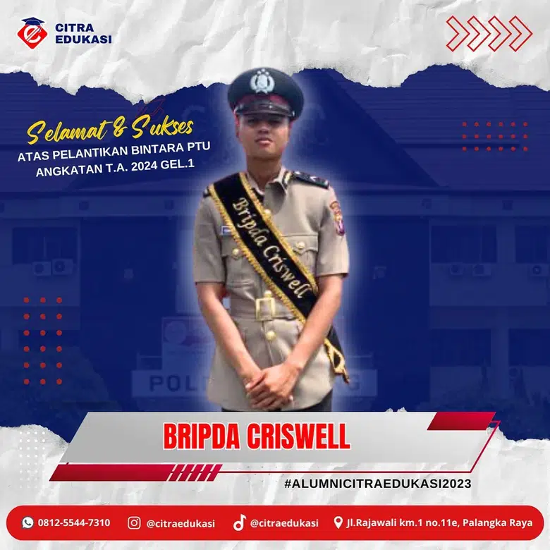 Alumni Citra Edukasi Bripda Criswell