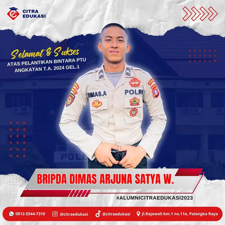 Alumni Citra Edukasi Bripda Dimas Arjuna Satya W.