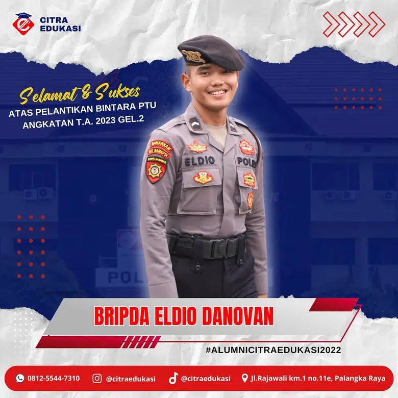 Alumni Citra Edukasi Bripda Eldio Danovan