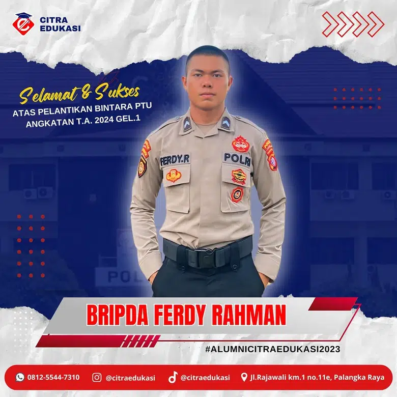 Alumni Citra Edukasi Bripda Ferdy Rahman