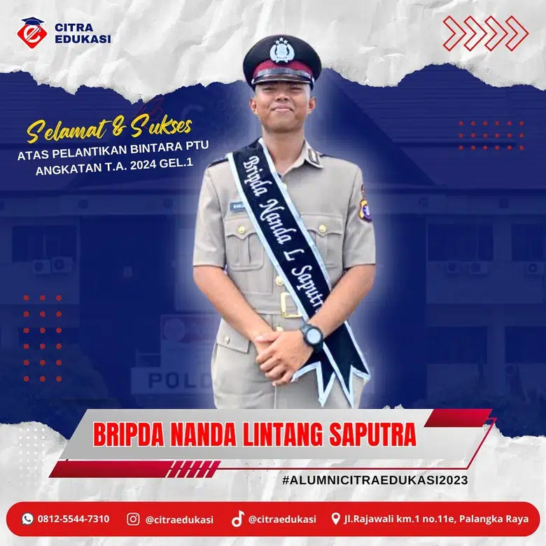 Alumni Citra Edukasi Bripda Nanda Lintang Saputra