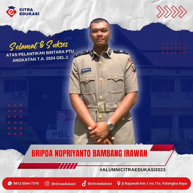 Alumni Citra Edukasi Bripda Nopriyanto Bambang Irawan