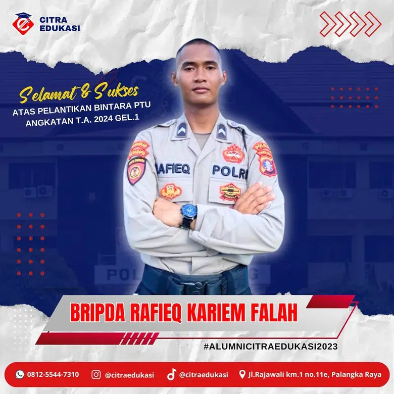 Alumni Citra Edukasi Bripda Rafieq Kariem Falah