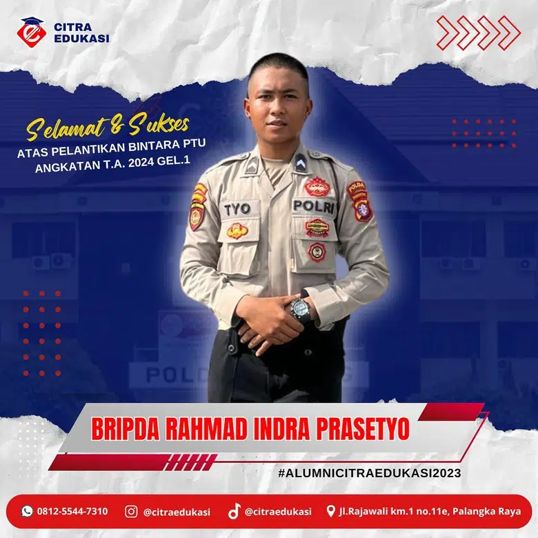 Alumni Citra Edukasi Bripda Rahmad Indra Prasetyo