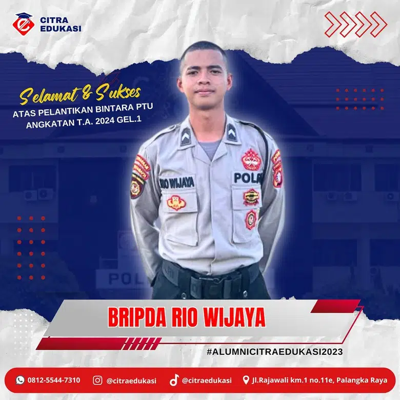 Alumni Citra Edukasi Bripda Rio Wijaya