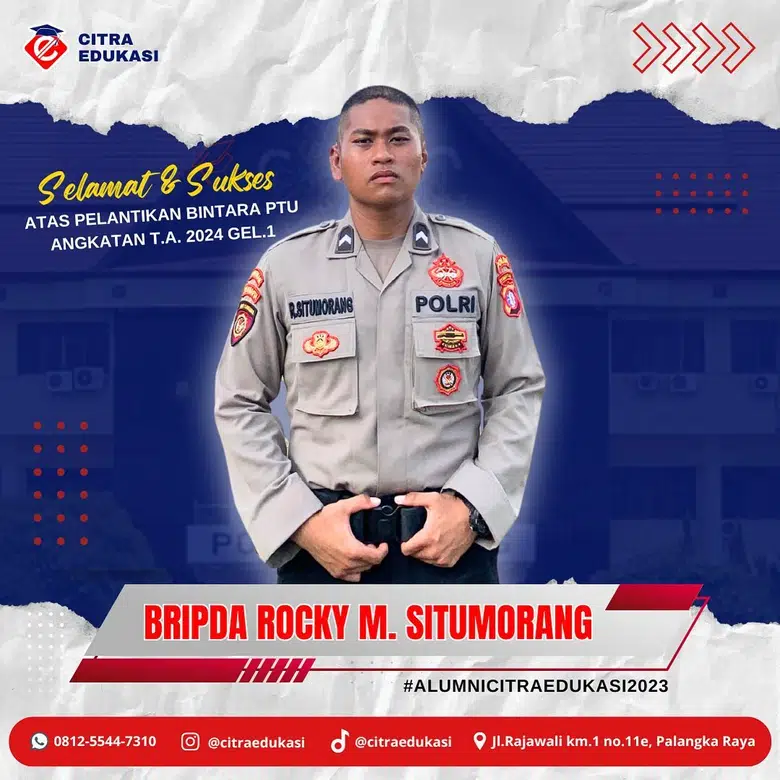 Alumni Citra Edukasi Bripda Rocky M. Situmorang