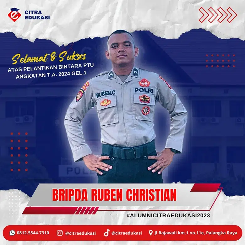 Alumni Citra Edukasi Bripda Ruben Christian