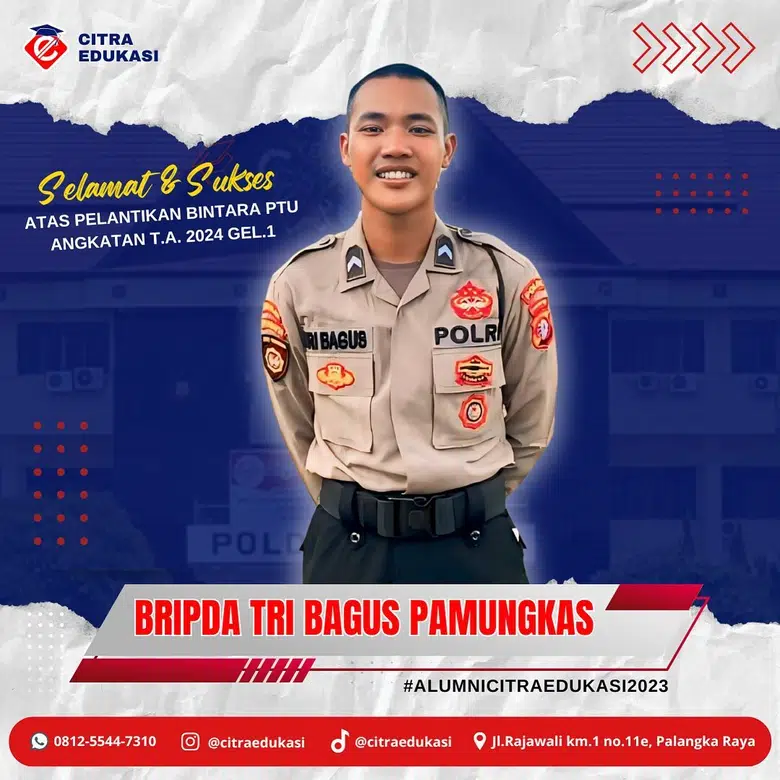 Alumni Citra Edukasi Bripda Tri Bagus Pamungkas