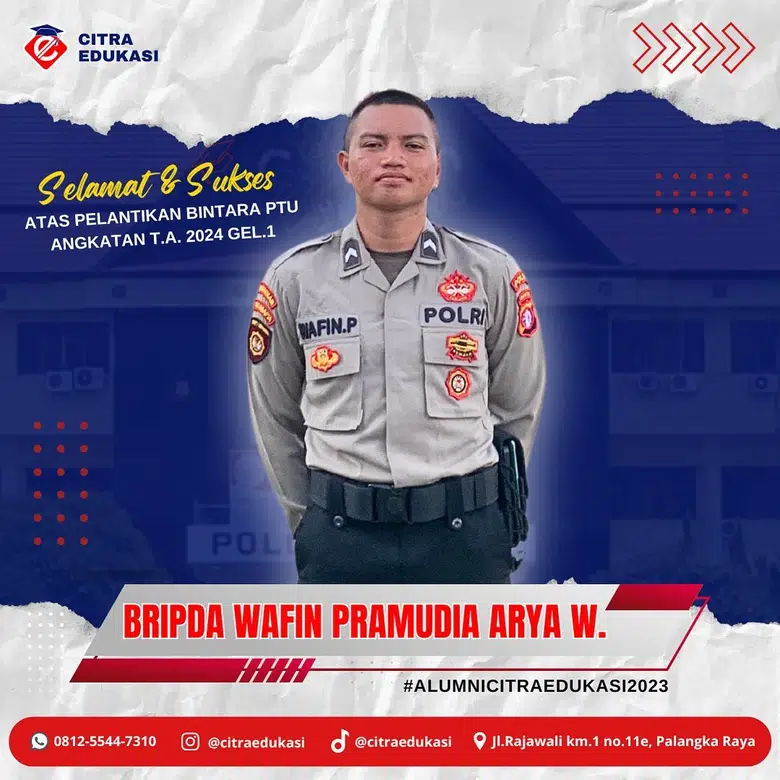 Alumni Citra Edukasi Bripda Wafin Pramudia Arya W.