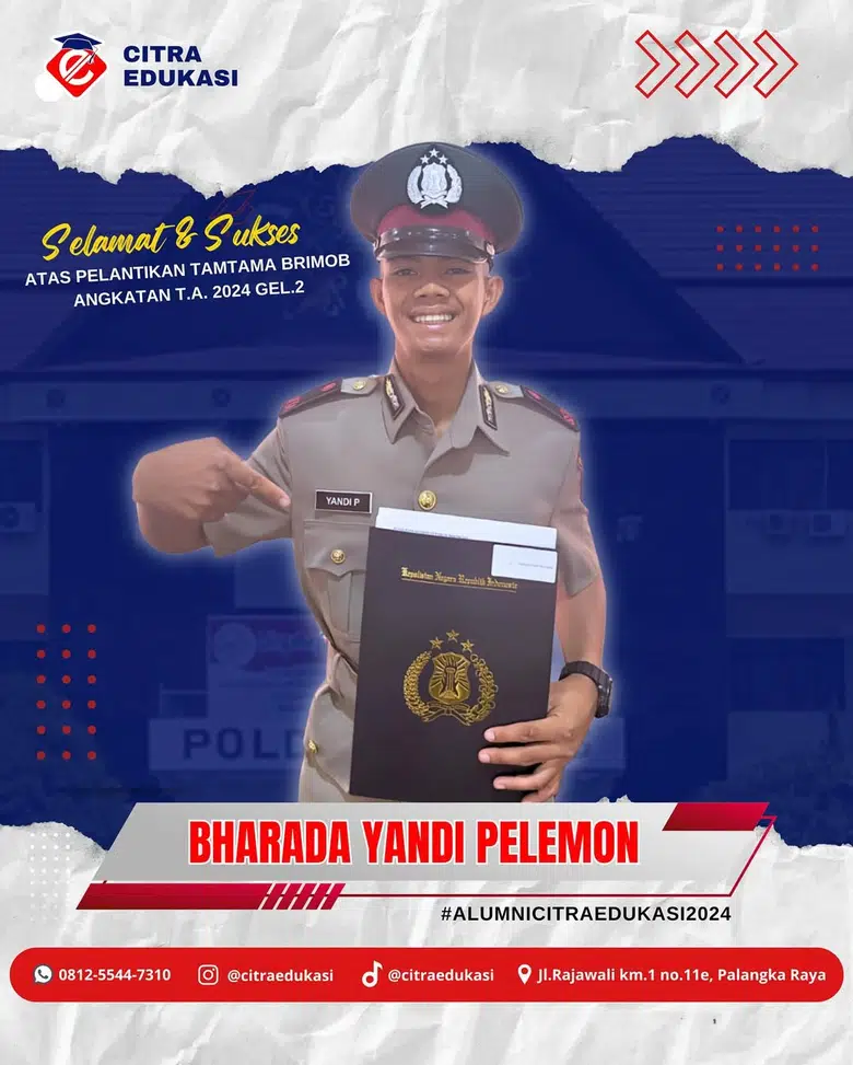 Alumni Citra Edukasi Bharada Yandi Pelemon