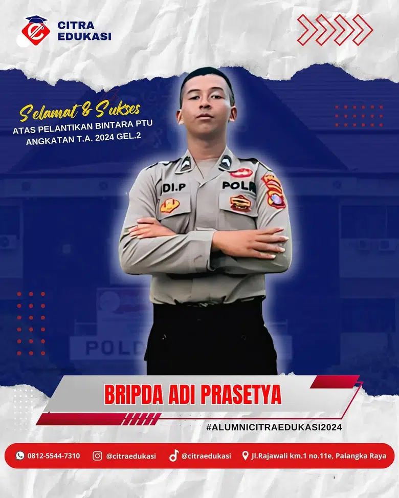 Alumni Citra Edukasi Bripda Adi Prasetya