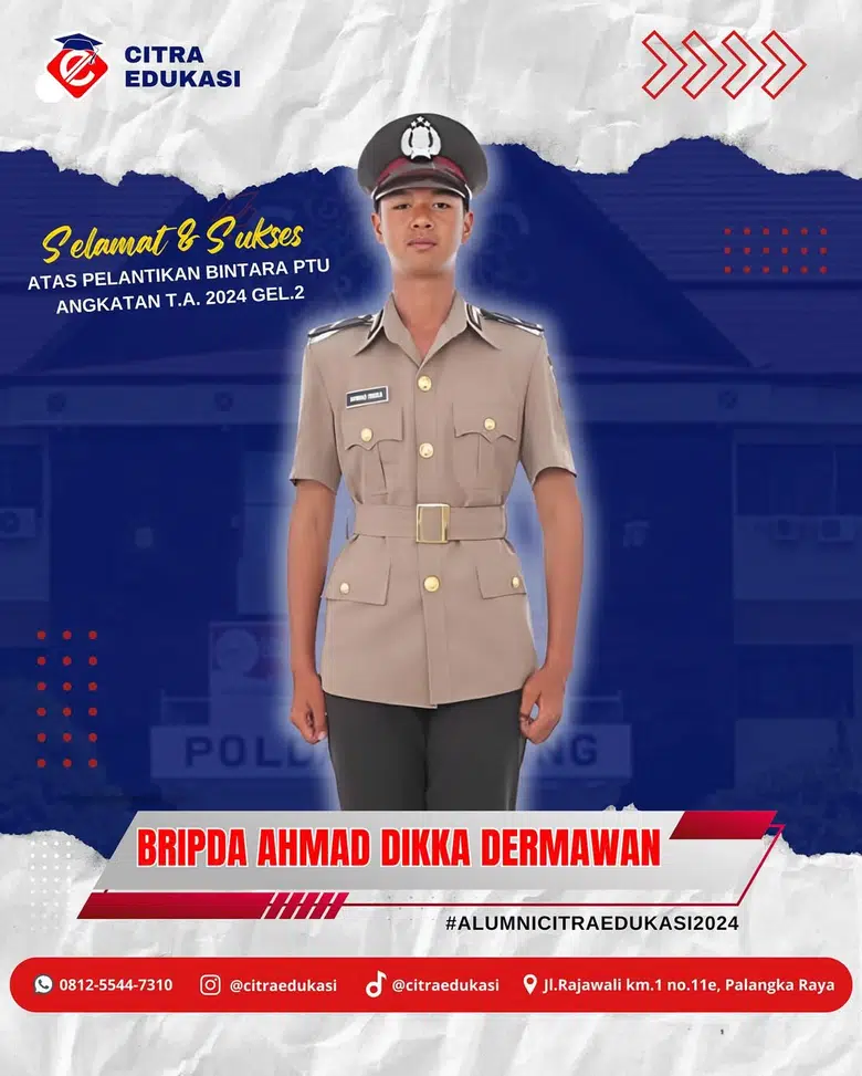 Alumni Citra Edukasi Bripda Ahmad Dikka Dermawan
