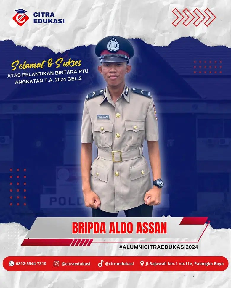 Alumni Citra Edukasi Bripda Aldo Assan