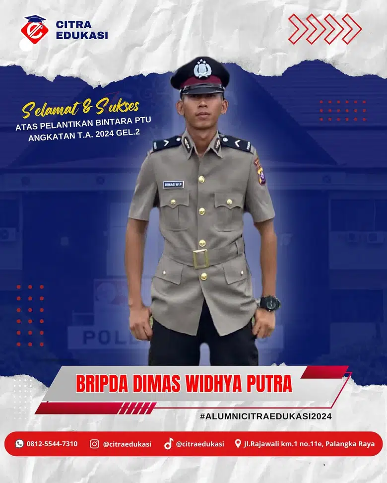 Alumni Citra Edukasi Bripda Dimas Widhya Putra