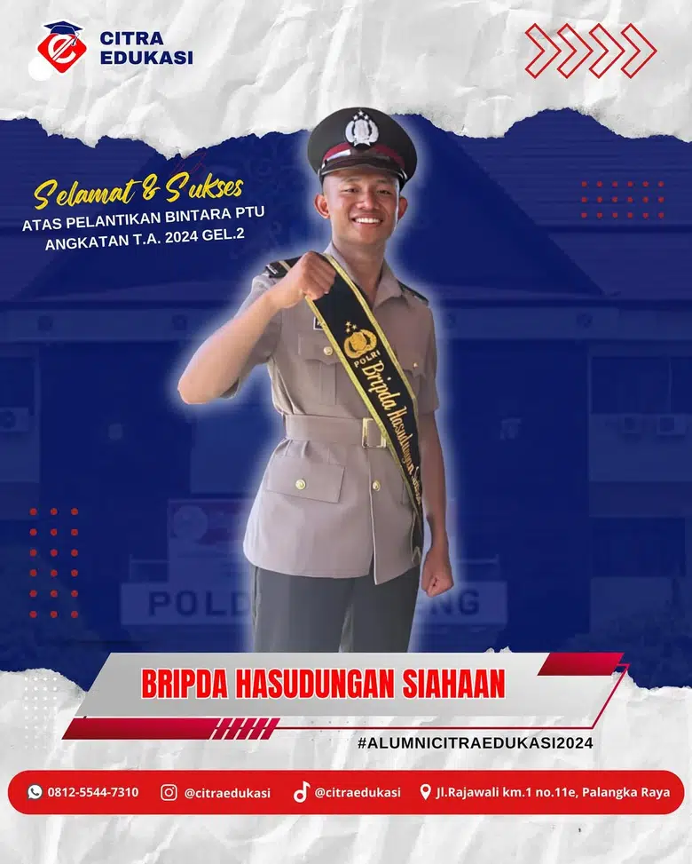 Alumni Citra Edukasi Bripda Hasudungan Siahaan