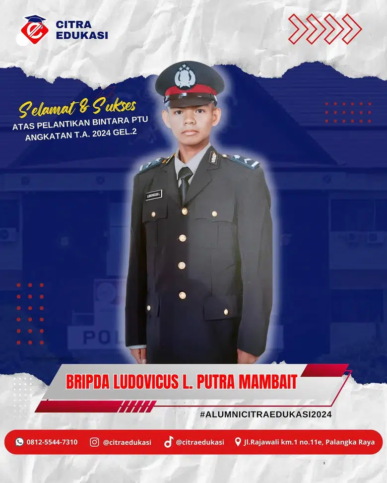 Alumni Citra Edukasi Bripda Ludovicus Lasya Putra Mambait