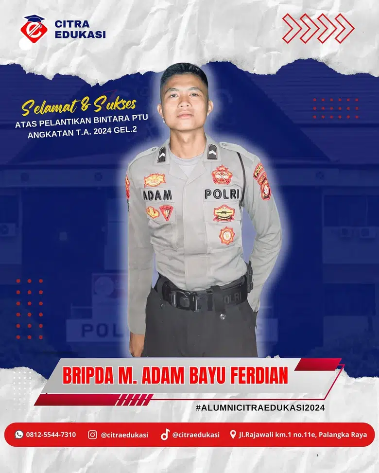 Alumni Citra Edukasi Bripda M. Adam Bayu Ferdian