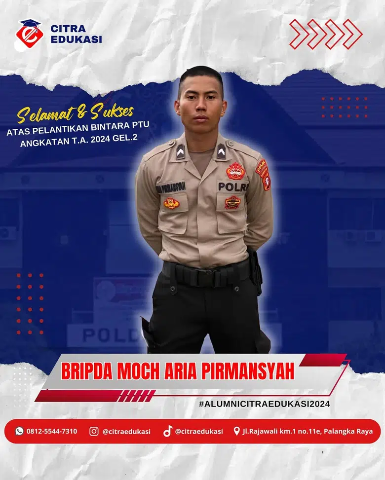 Alumni Citra Edukasi Bripda Moch Aria Pirmansyah