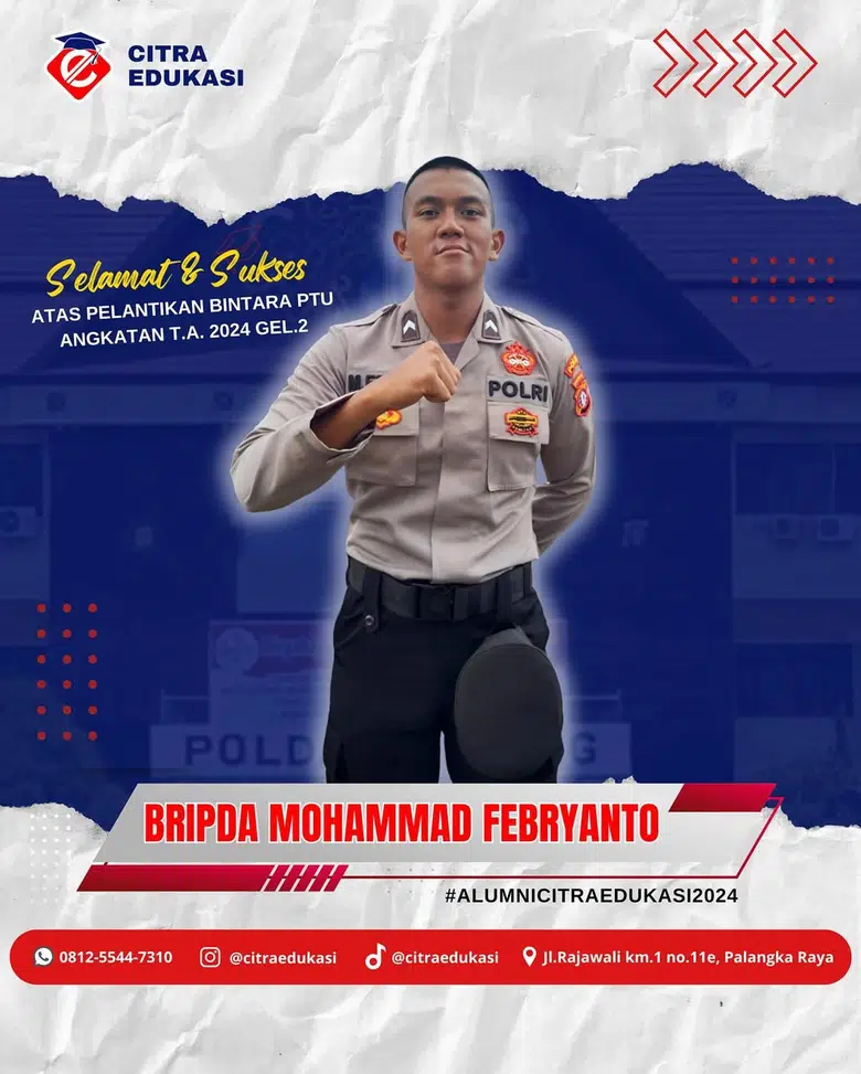 Alumni Citra Edukasi Bripda Mohammad Febryanto