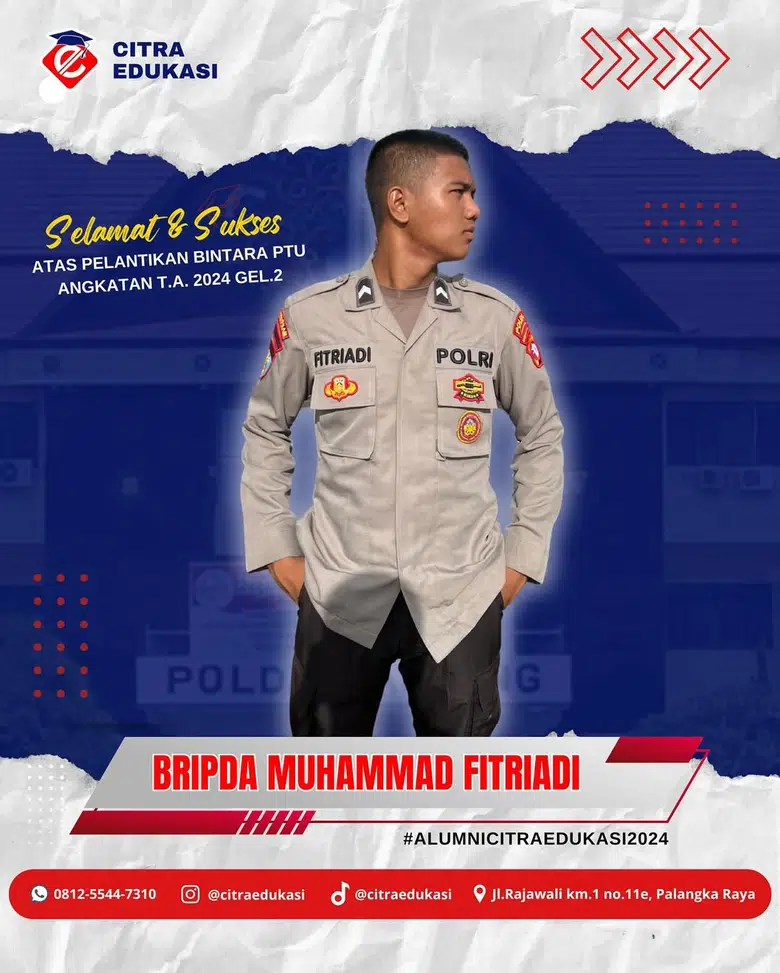 Alumni Citra Edukasi Bripda Muhammad Fitriadi