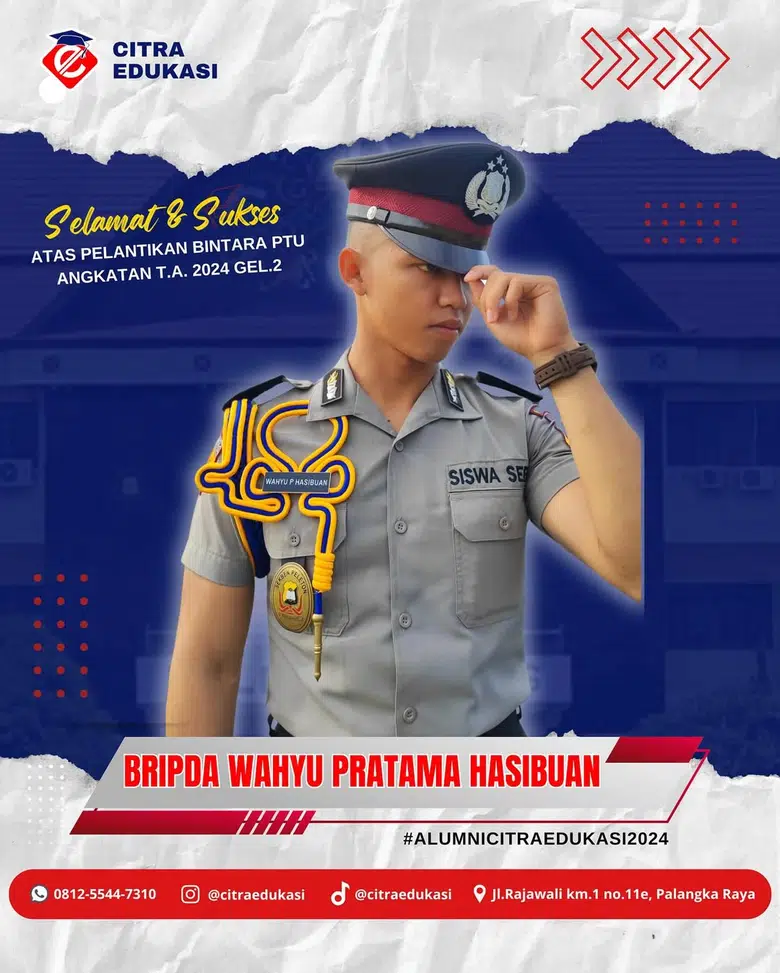 Alumni Citra Edukasi Bripda Wahyu Pratama Hasibuan