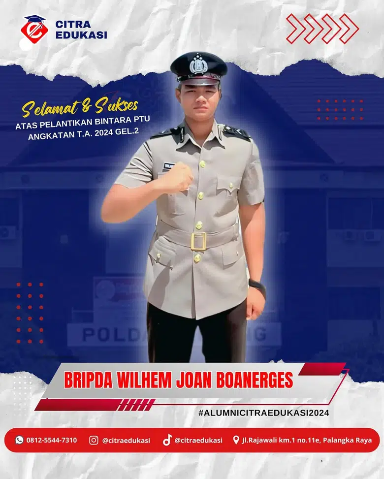 Alumni Citra Edukasi Bripda Wilhem Joan Boanerges