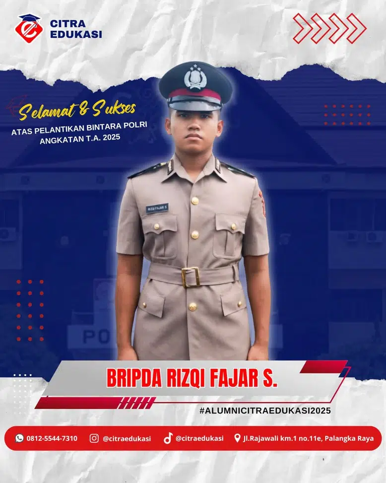 Alumni Citra Edukasi Bripda Rizqi Fajar Suryanto
