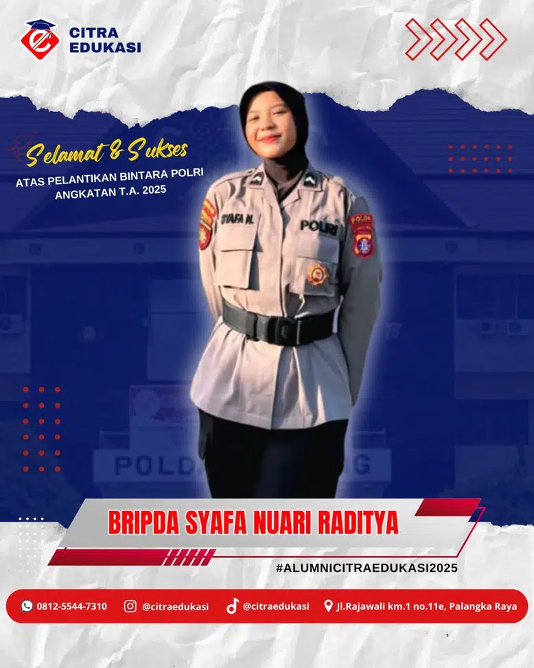 Alumni Citra Edukasi Bripda Syafa Nuari Raditya