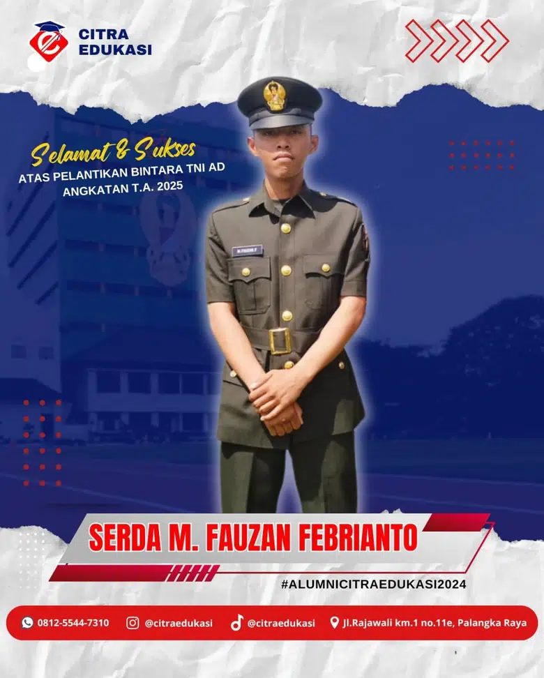 Alumni Citra Edukasi Serda Muhammad Fauzan Febrianto