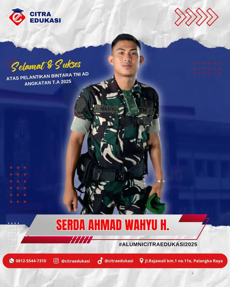 Alumni Citra Edukasi Serda Ahmad Wahyu Hidayanto